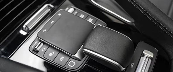 Mercedes-Benz centre console with the touchpad controller and armrest