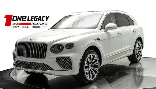 White 2024 Bentley Bentayga Azure photographed on the One Legacy Motors turntable