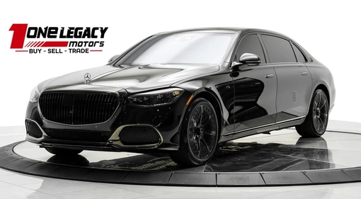 Black 2024 Mercedes-Maybach S 680 photographed on the One Legacy Motors turntable